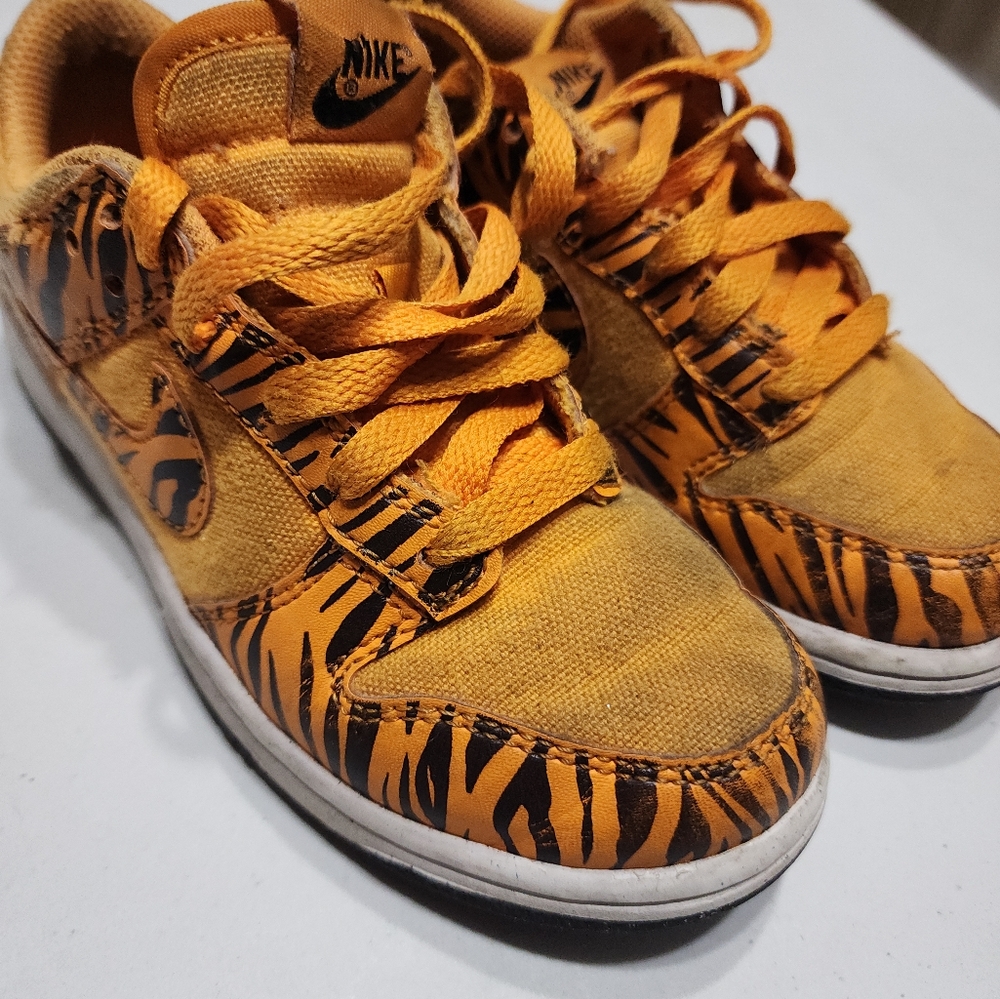 Nike Dunk Low Next Nature PS Sneaker in Tiger Stripes Size 1Y - DZ5633 800 ⭐️🔥